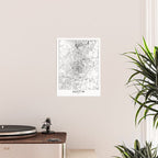 Austin White Map Poster Gallery Image 2