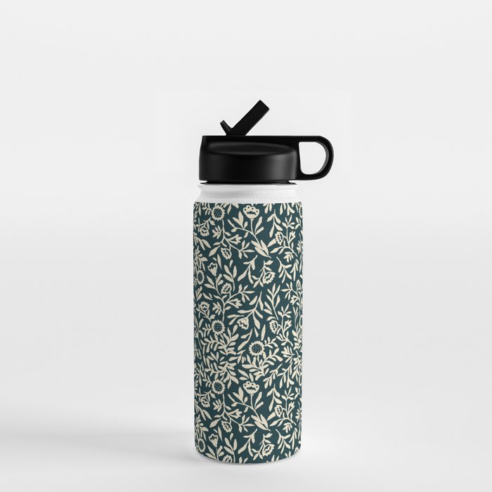 Bold Folk floral pattern Water Bottle Gallery Image 1