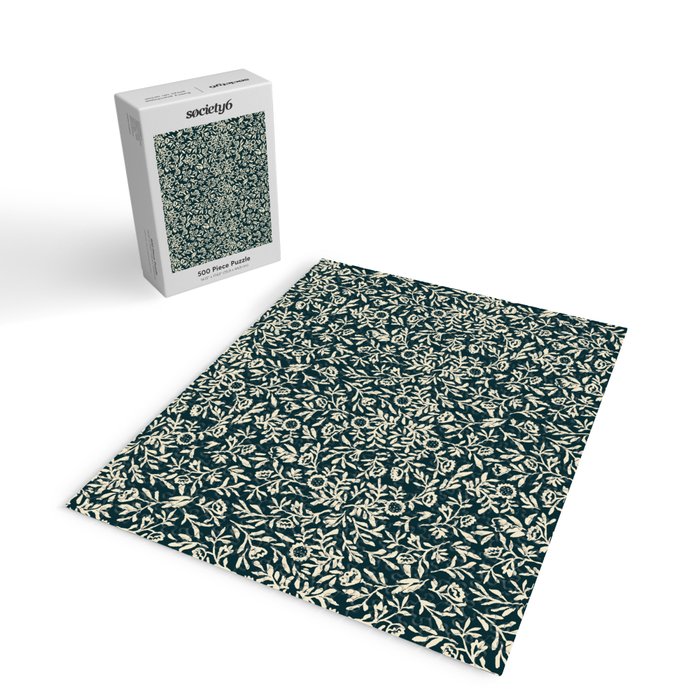 Bold Folk floral pattern Jigsaw Puzzle Gallery Image 2