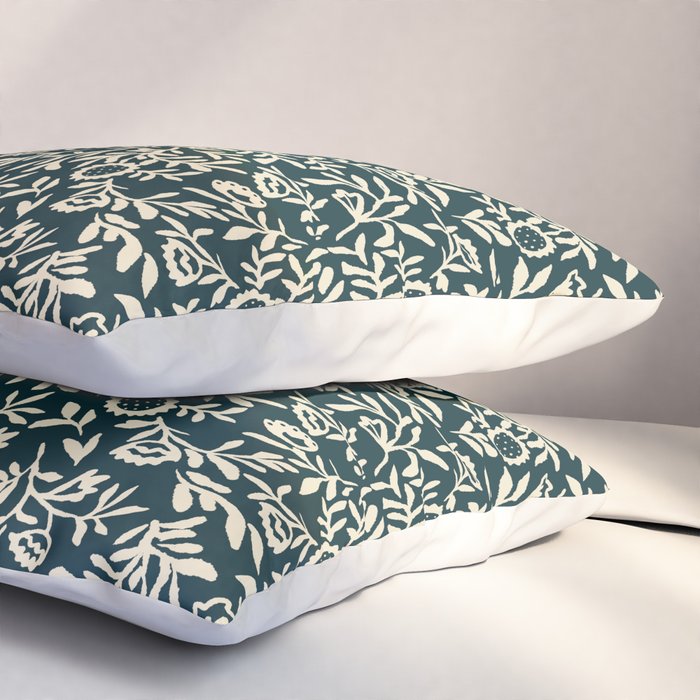 Bold Folk floral pattern Pillow Sham Gallery Image 3