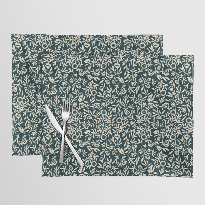 Bold Folk floral pattern Placemat Gallery Image 1