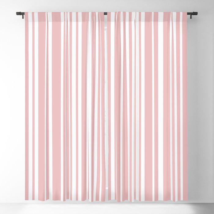 Classic Stripes XXIX - Blush Pink Window Curtain Gallery Image 5