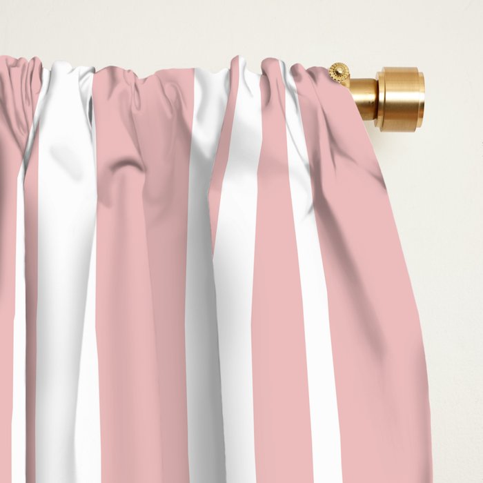 Classic Stripes XXIX - Blush Pink Window Curtain Gallery Image 2