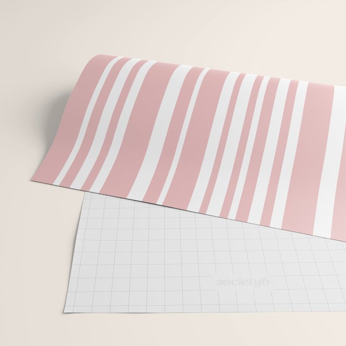 Classic Stripes XXIX - Blush Pink Wrapping Paper Gallery Image 2
