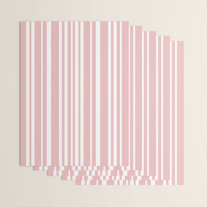 Classic Stripes XXIX - Blush Pink Wrapping Paper Gallery Image 3