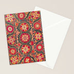 Kermina Suzani Uzbekistan Floral Embroidery Print Stationery Card Gallery Image 2