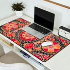 Kermina Suzani Uzbekistan Floral Embroidery Print Desk Mat Gallery Image 2
