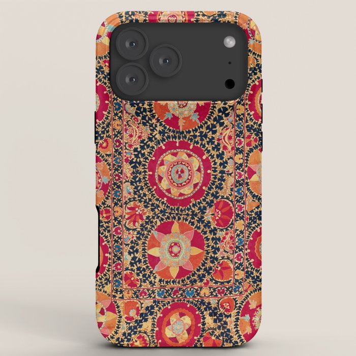 Kermina Suzani Uzbekistan Floral Embroidery Print iPhone Case Gallery Image 8