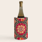 Kermina Suzani Uzbekistan Floral Embroidery Print Wine Chiller Gallery Image 1