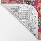 Kermina Suzani Uzbekistan Floral Embroidery Print Bath Mat Gallery Image 2