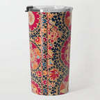 Kermina Suzani Uzbekistan Floral Embroidery Print Travel Mug Gallery Image 3