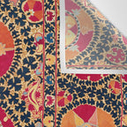 Kermina Suzani Uzbekistan Floral Embroidery Print Wall Tapestry Gallery Image 3