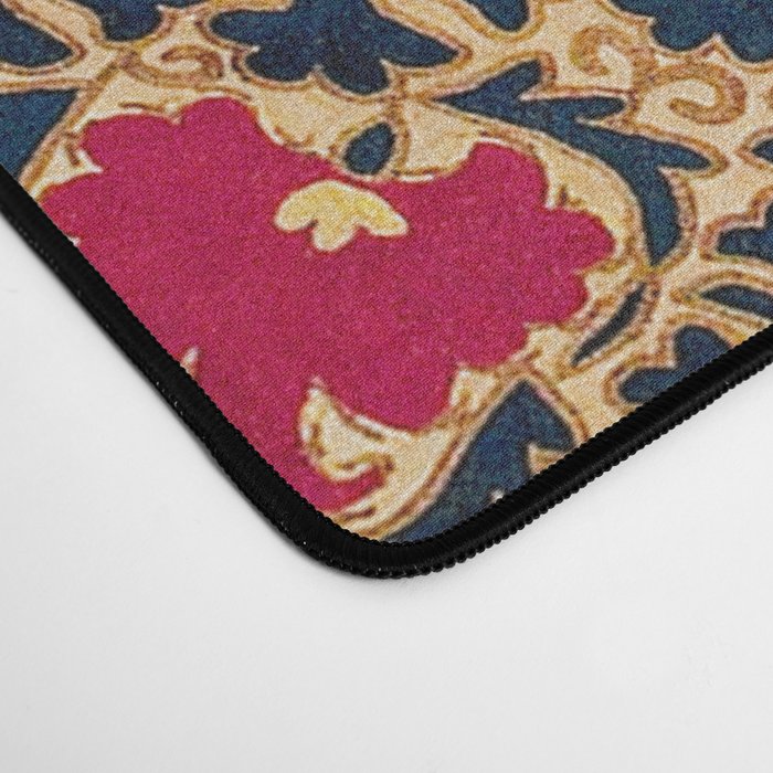 Kermina Suzani Uzbekistan Floral Embroidery Print Desk Mat Gallery Image 4