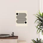 Abstraction_LINE_BLACK_DOT_VISUAL_ART_Minimlism_001A Poster Gallery Image 2