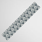 Linocut Palm Leaves . Navy Table Runner Gallery Image 3
