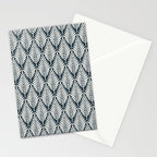 Linocut Palm Leaves . Navy Stationery Card Gallery Image 2