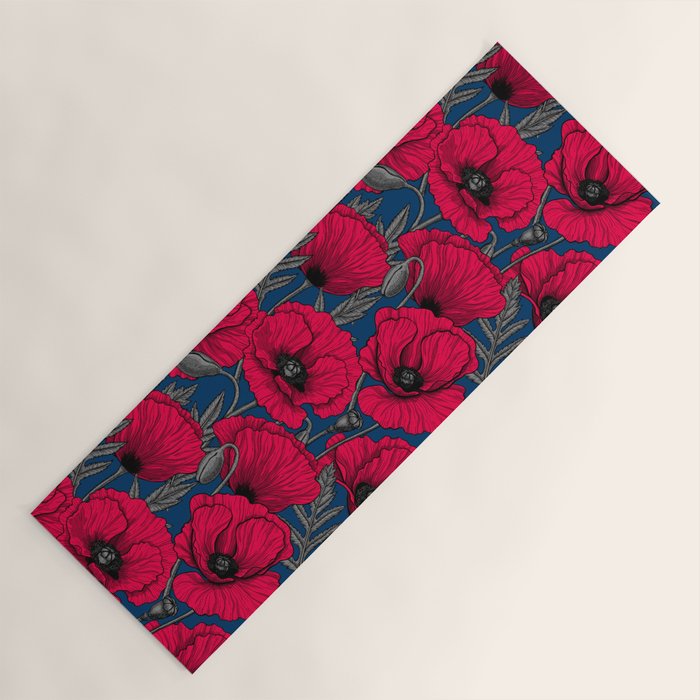 Night poppy garden  Yoga Mat Gallery Image 1
