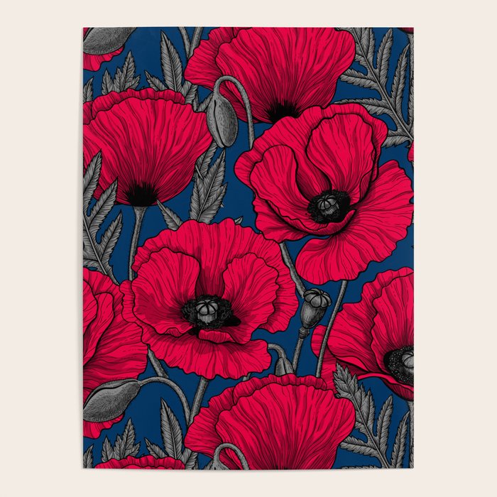 Night poppy garden  Poster Gallery Image 4