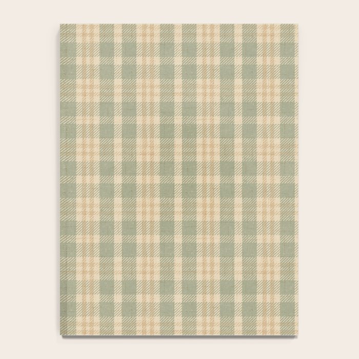 North Country Plaid - sage and light gold Notebook Gallery Image 4