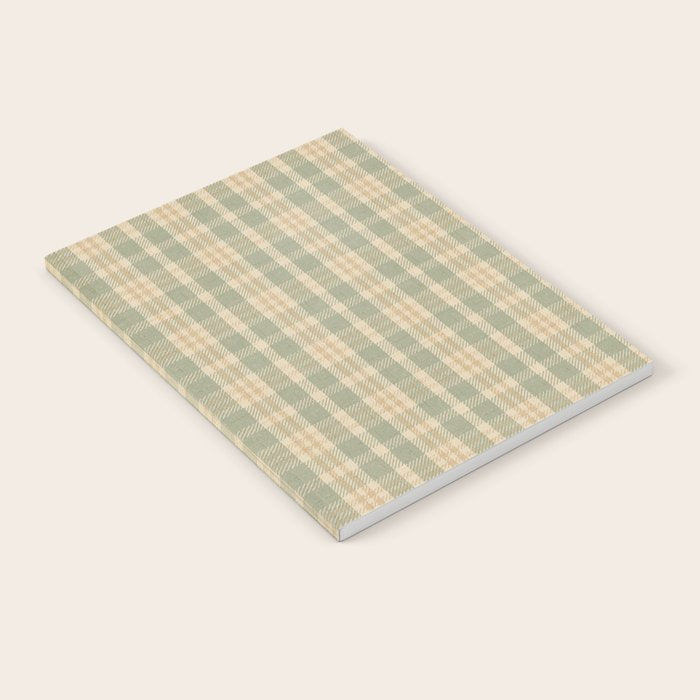 North Country Plaid - sage and light gold Notebook Gallery Image 2