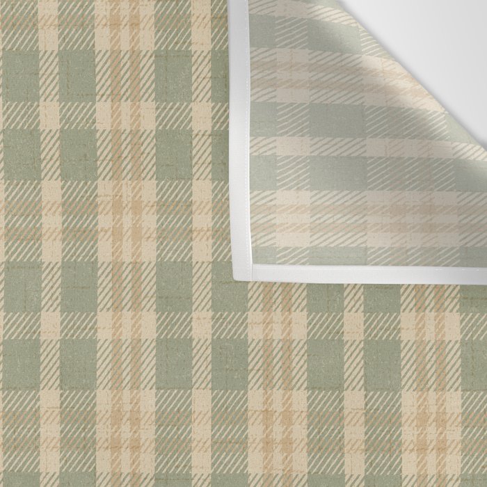 North Country Plaid - sage and light gold Wall Tapestry Gallery Image 3