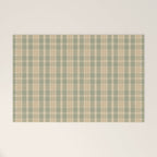 North Country Plaid - sage and light gold Welcome Mat Gallery Image 1