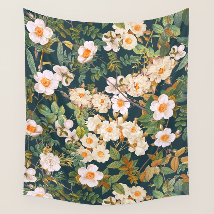 Flower Vintage Garden VI Wall Tapestry Gallery Image 4