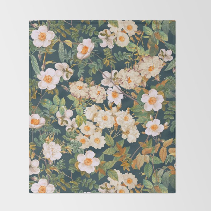 Flower Vintage Garden VI Throw Blanket Gallery Image 2