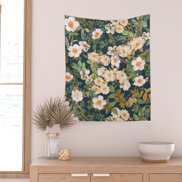 Flower Vintage Garden VI Wall Tapestry Gallery Image 2