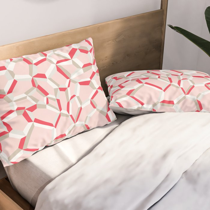 City life connections pearl pink Pillow Sham Gallery Image 2