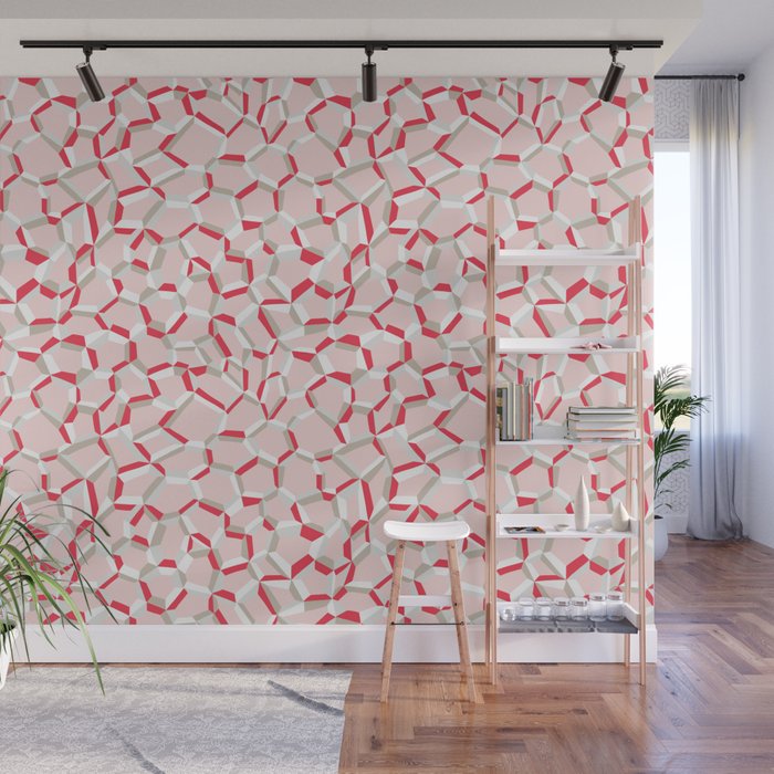 City life connections pearl pink Wall Mural Gallery Image 1