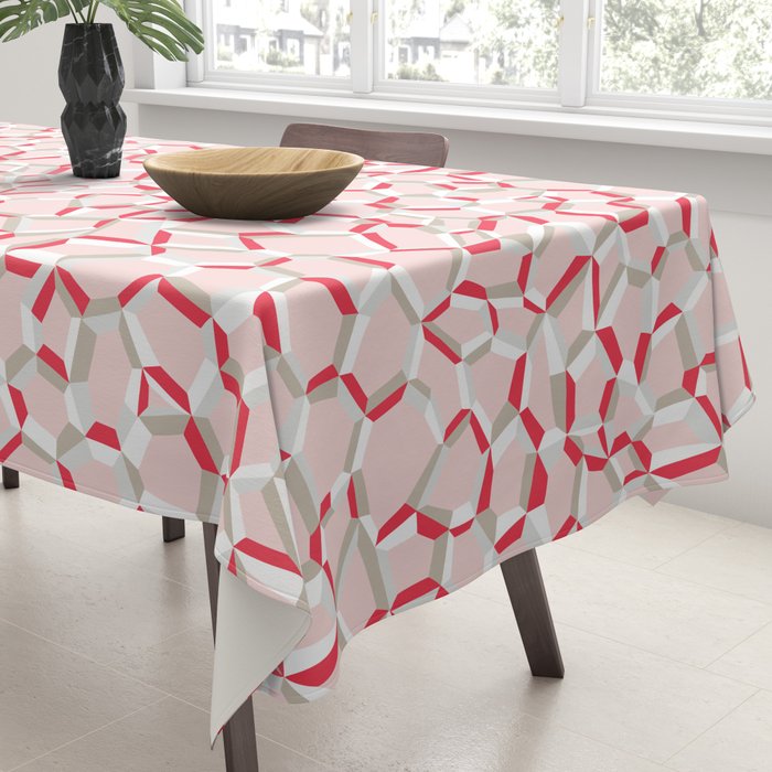 City life connections pearl pink Tablecloth Gallery Image 3