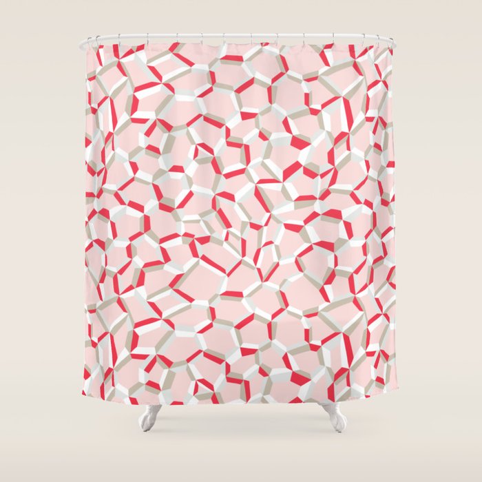 City life connections pearl pink Shower Curtain Gallery Image 1