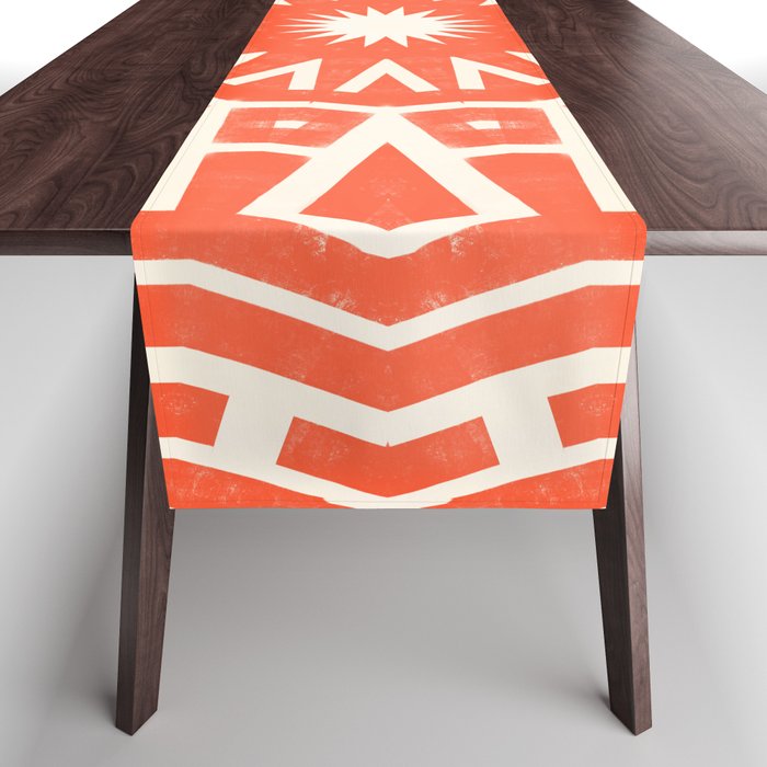 Red Sun Mandala Table Runner Gallery Image 1