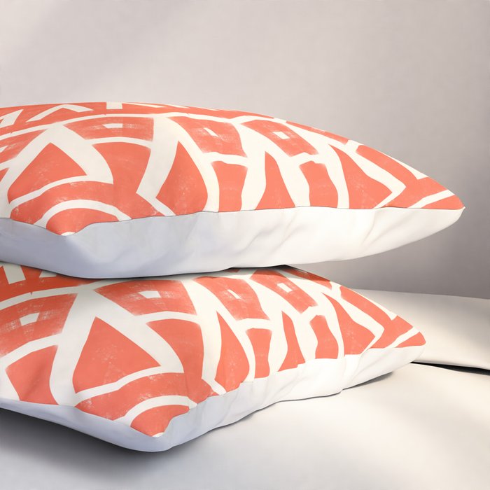 Red Sun Mandala Pillow Sham Gallery Image 3