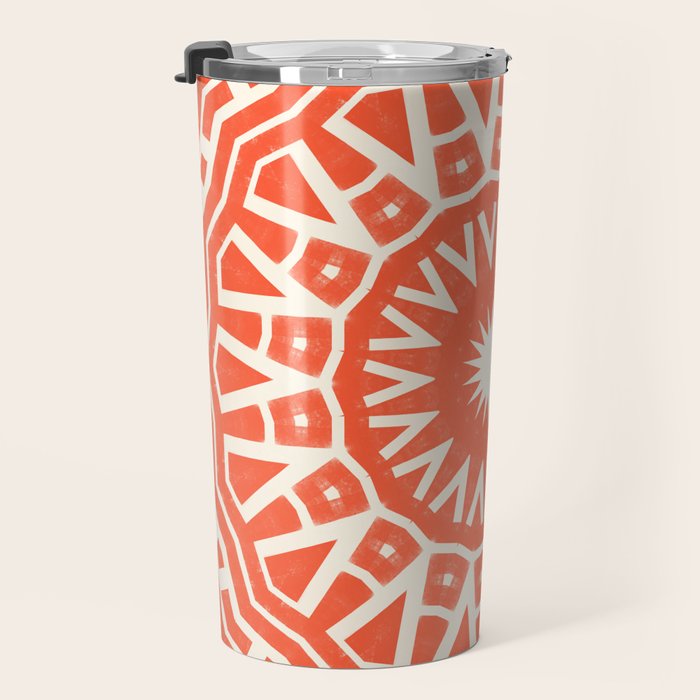 Red Sun Mandala Travel Mug Gallery Image 3