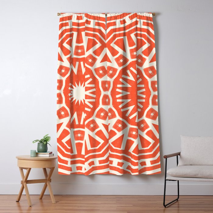 Red Sun Mandala Window Curtain Gallery Image 5