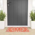 Red Sun Mandala Welcome Mat Gallery Image 3