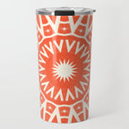 Red Sun Mandala Travel Mug Gallery Image 1