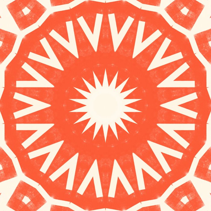 Red Sun Mandala Coffee Mug Gallery Image 2
