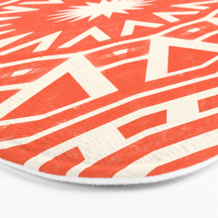 Red Sun Mandala Bath Mat Gallery Image 3
