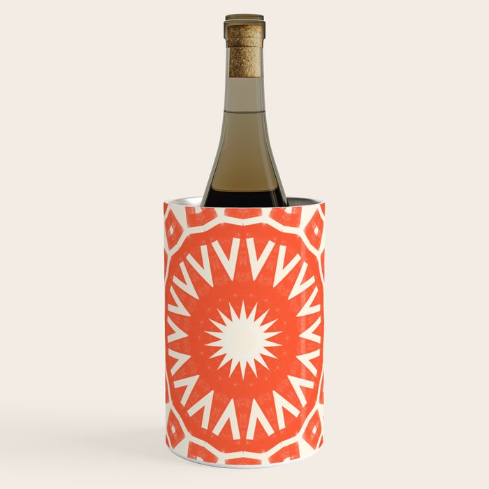 Red Sun Mandala Wine Chiller Gallery Image 1