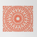 Red Sun Mandala Throw Blanket Gallery Image 2