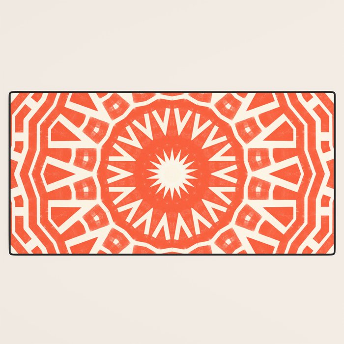 Red Sun Mandala Desk Mat Gallery Image 3