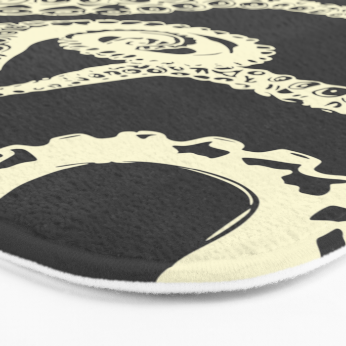 Vintage sea monster Bath Mat Gallery Image 3