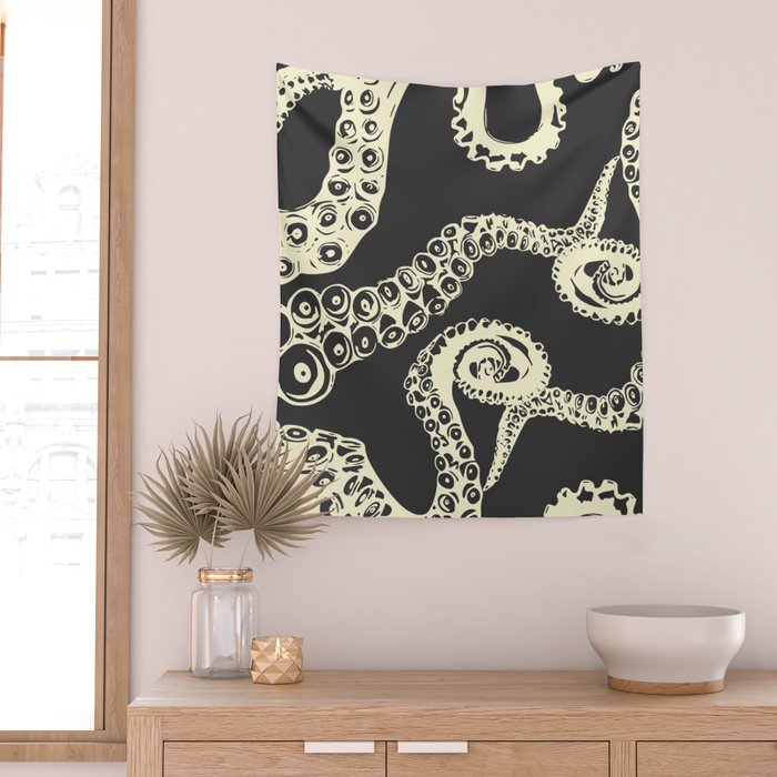Vintage sea monster Wall Tapestry Gallery Image 2