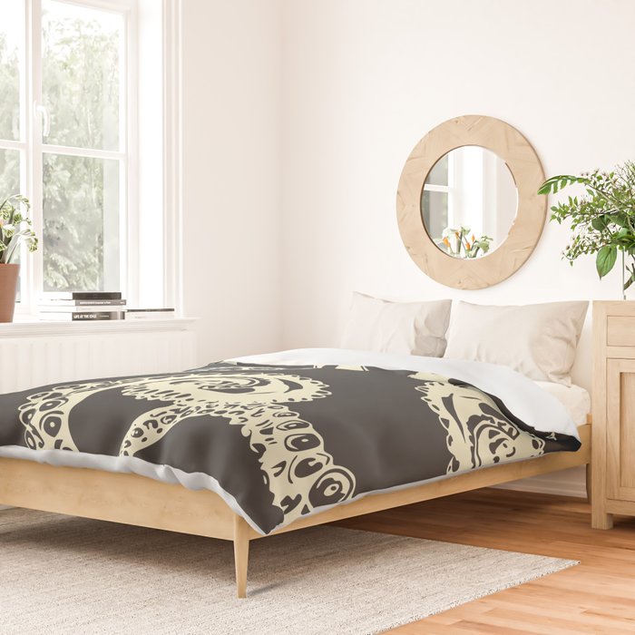 Vintage sea monster Duvet Cover Gallery Image 2