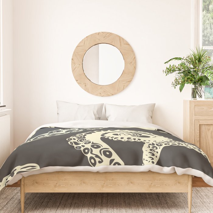 Vintage sea monster Duvet Cover Gallery Image 3