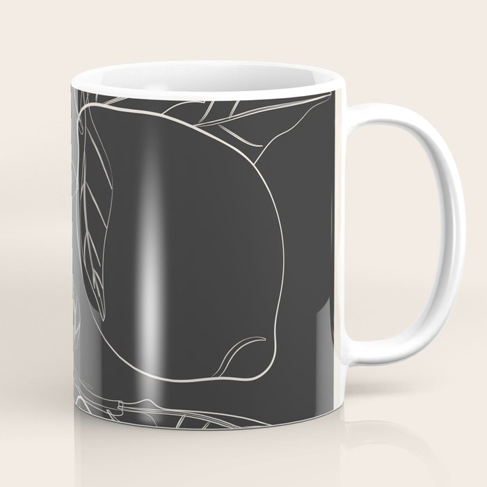 Lemons - Line Art 1 Coffee Mug Gallery Image 1