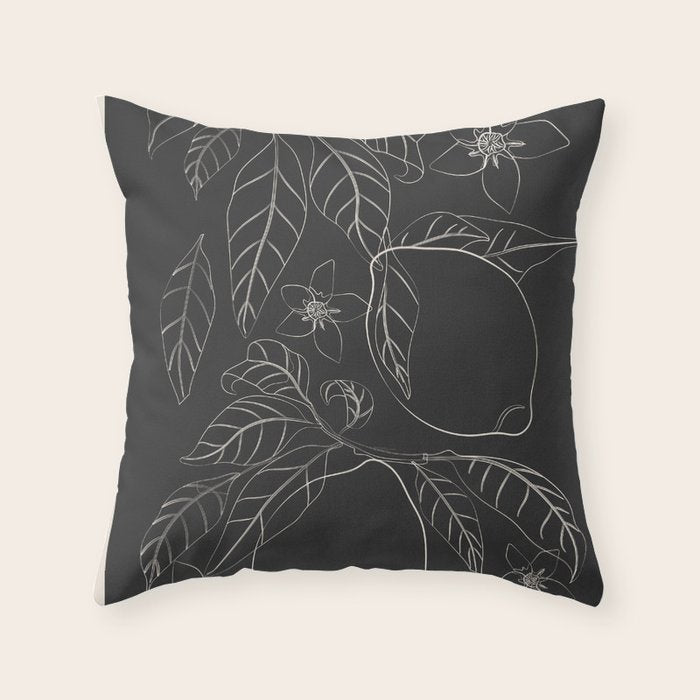 Lemons - Line Art 1 Throw Pillow Gallery Image 6